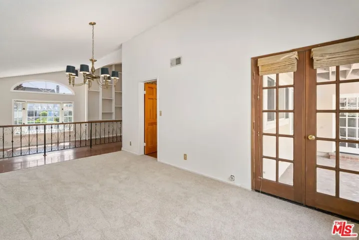 dining room with sitting area and garden entrance