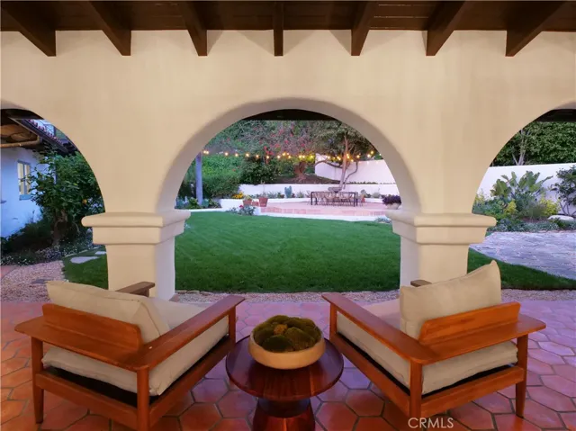 Back patio seating