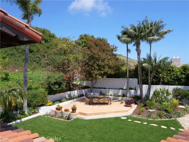 Backyard seating area