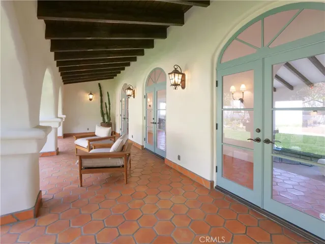 Large back patio