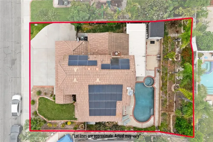 Aerial view lot dimensions