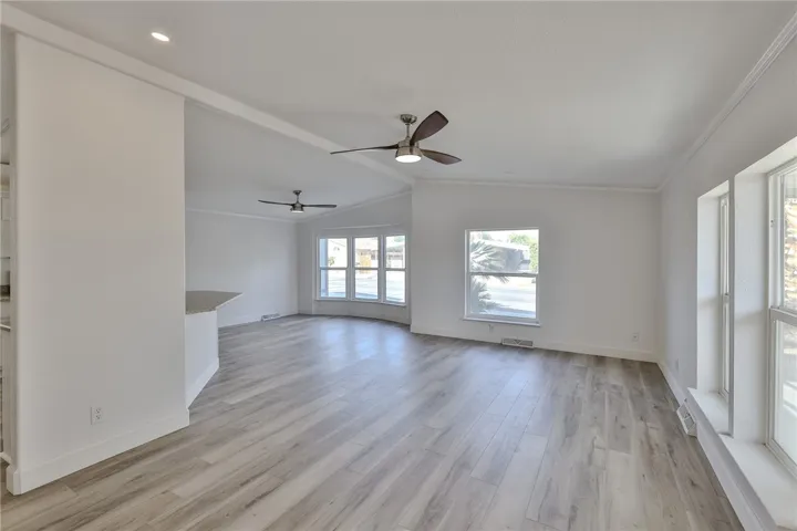 Living Room and Dining Room, light and bright with lots of windows