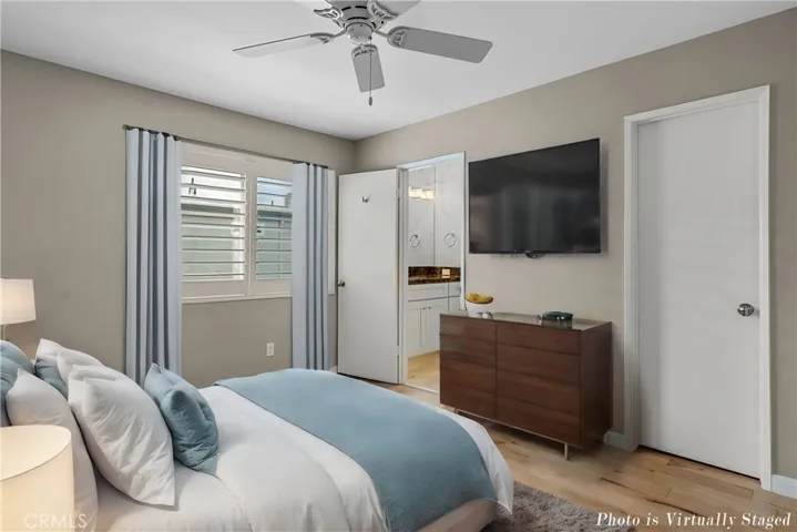Secondar Bedroom. This Photo is virtually staged.