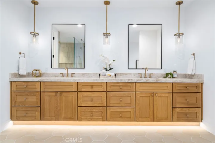 Large Double Vanities- Custom Cabinetry