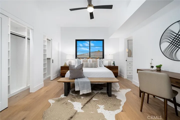 Ensuite Bedroom with 2 closets and Pool Views