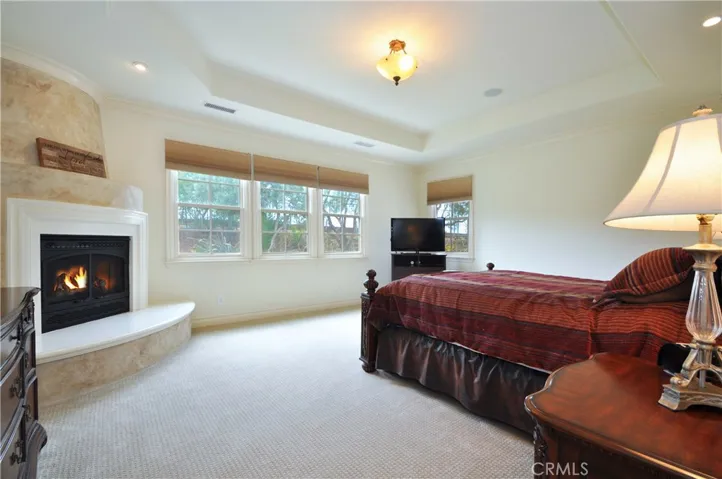 Primary bedroom with fireplace