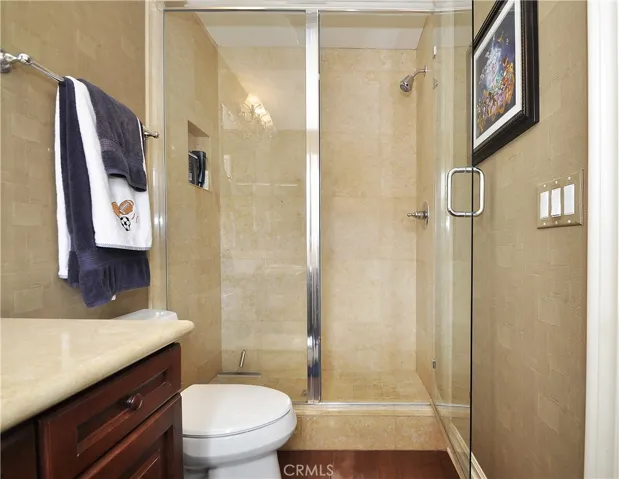 Guest room ensuite walk-in shower
