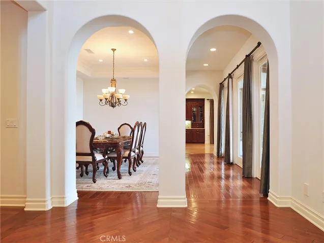 Archway to formal dining area
