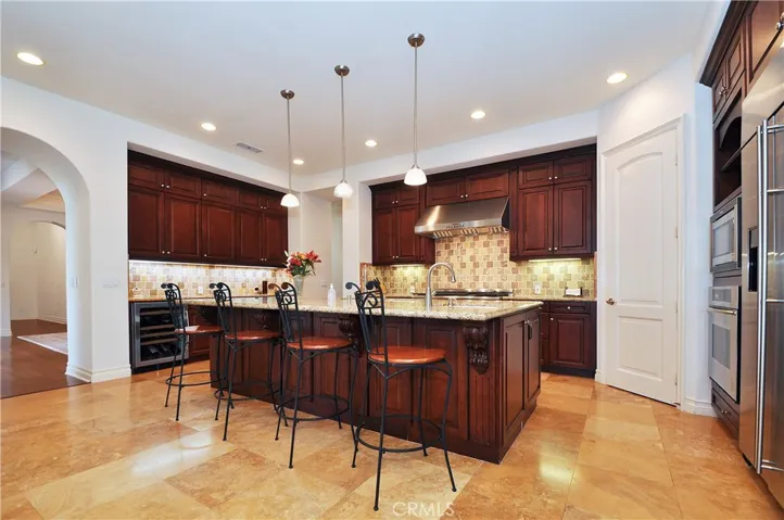 Spacious kitchen with island