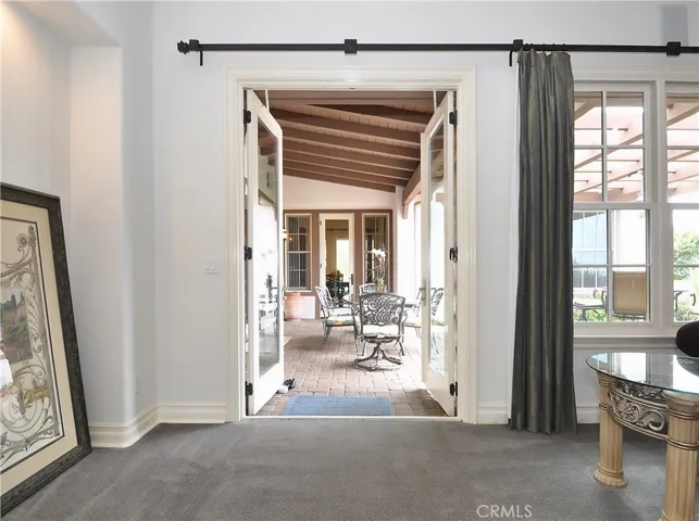 Courtyard access from living room