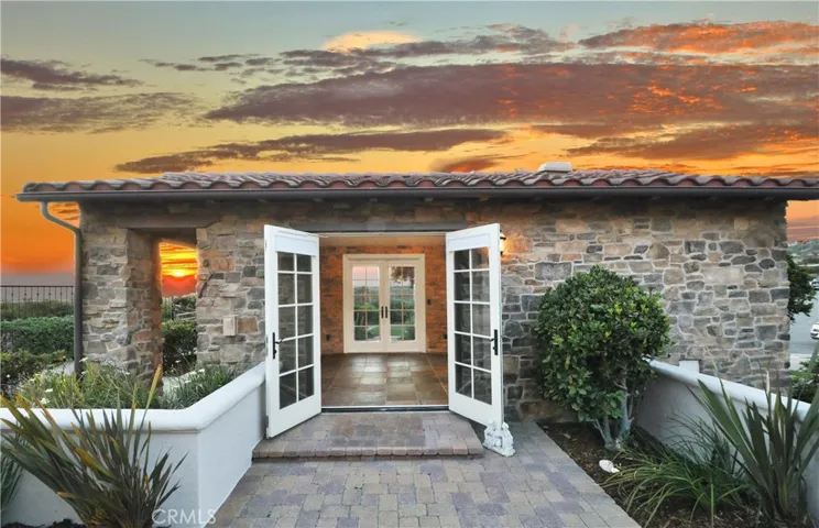 Entrance to guest house/casita at twilight