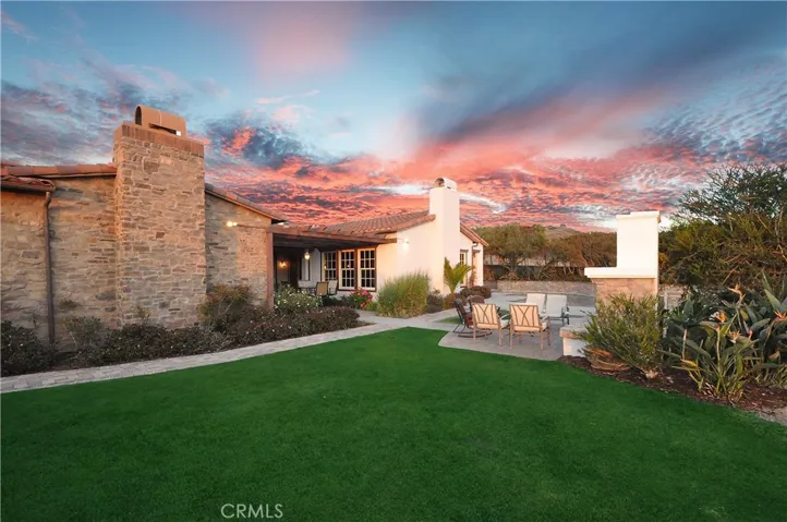 Backyard at twilight
