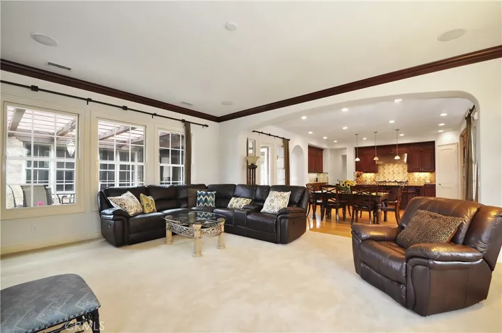 Family room off kitchen
