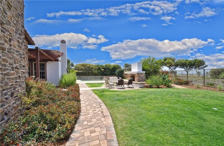 Backyard area with ocean views