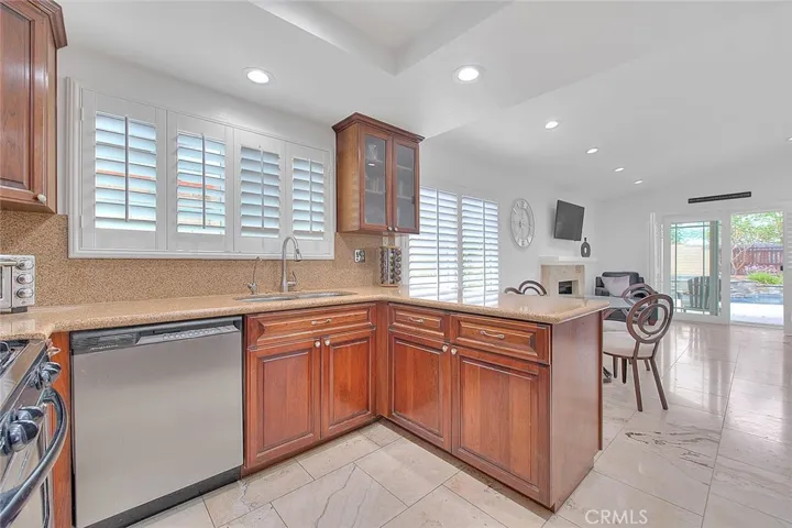 Open to the family room