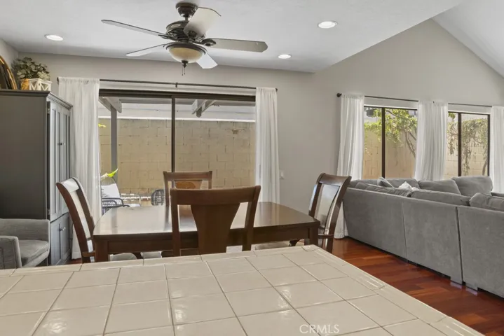 Dining room with slider