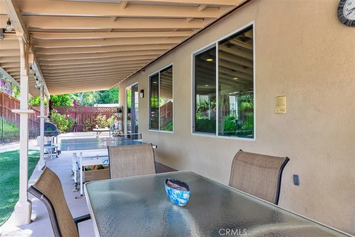 Large covered patio