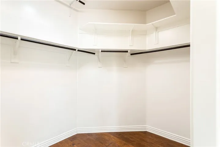 Walk in closet in primary bath.