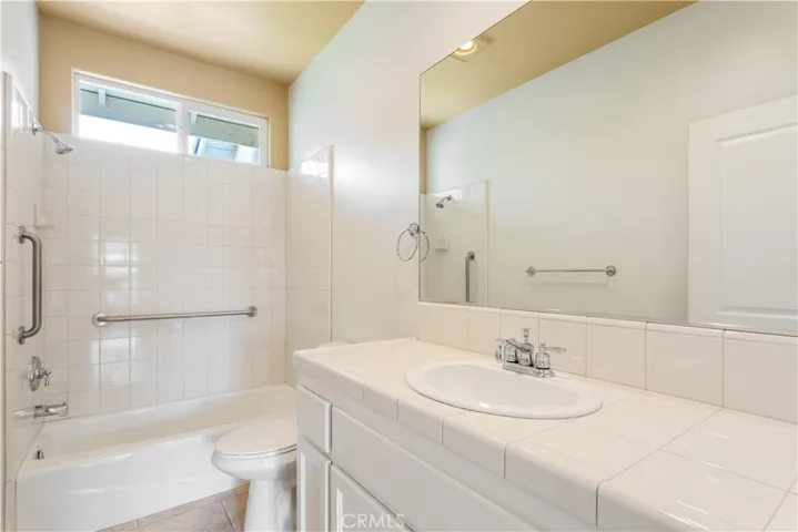 Guest bath is just off of the family living area.