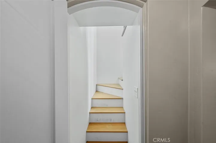 The stairs down to the wind cellar.