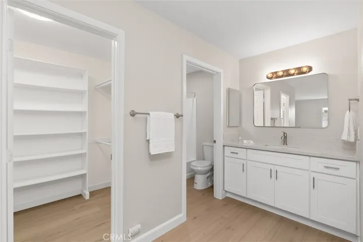 Spacious walk-in closet