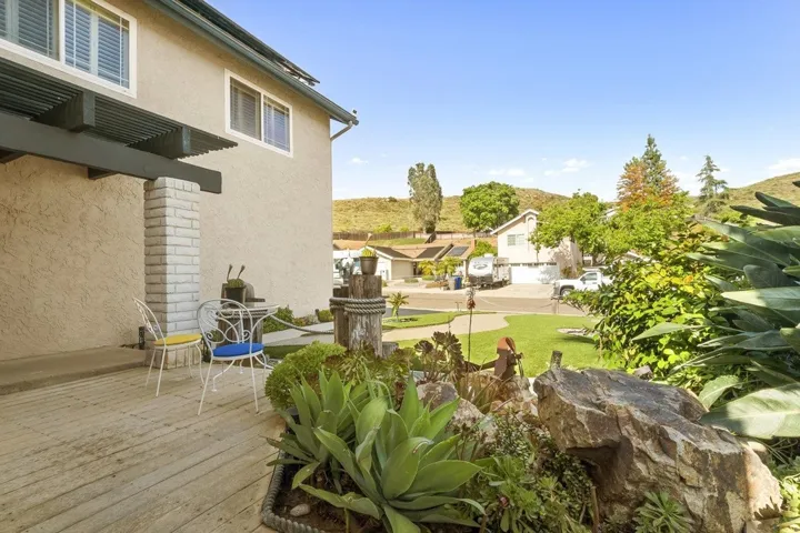 View to street from front deck