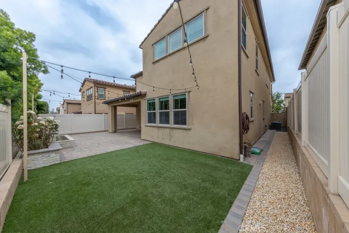 backyard viewed from SW corner of lot