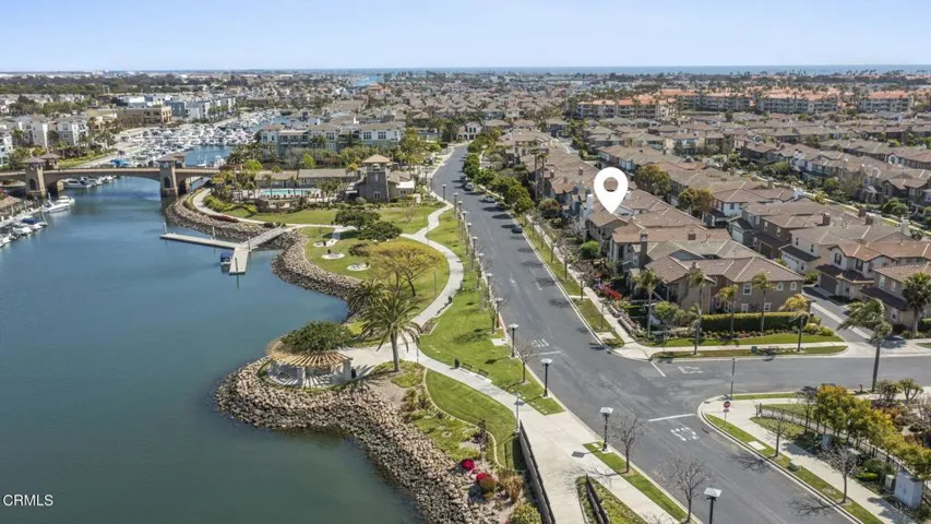 Home with directional water and bridge
