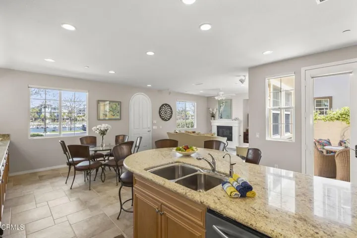 Kitchen with Water Views