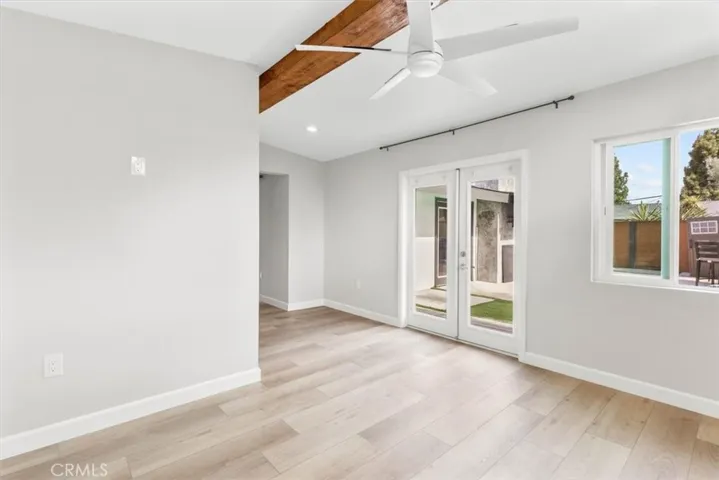 French doors to the yard