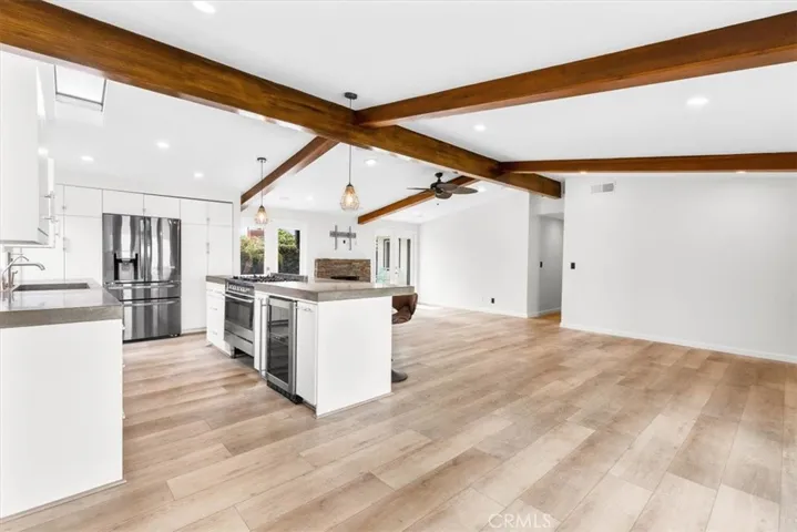Dining room into the living room