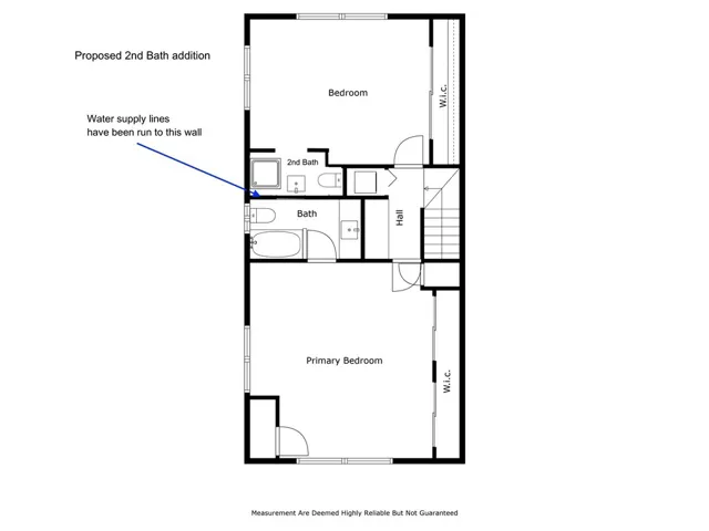 Projected 2nd full bathroom