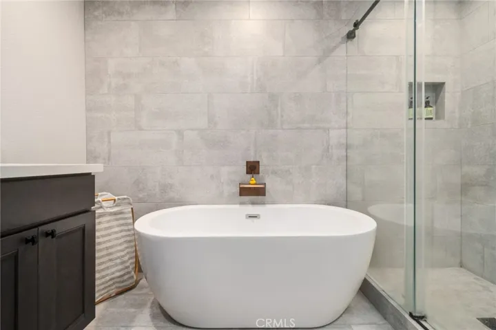 Freestanding bathtub in Master Bathroom