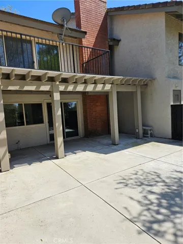 Covered patio in rear