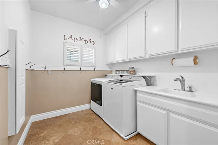 Upstairs laundry room.