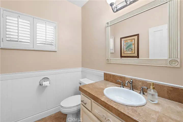 Downstairs powder room.