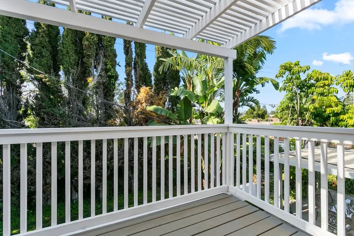Deck off upstairs apartment.