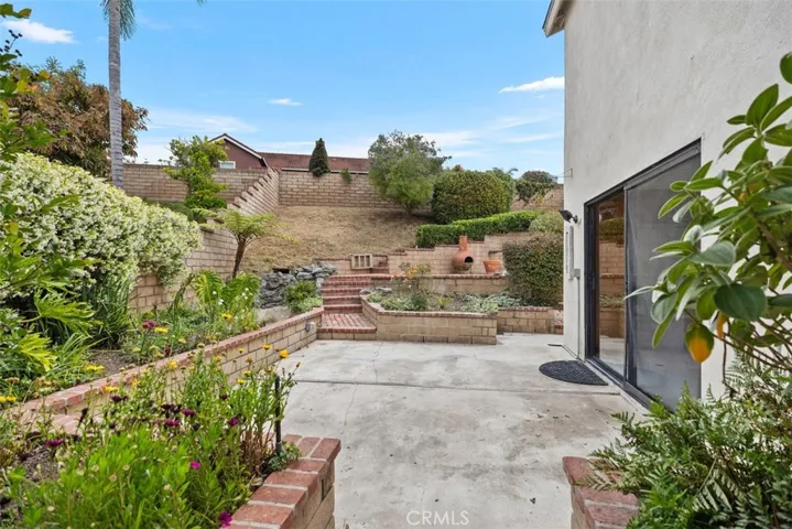 Large side patio off the kitchen.