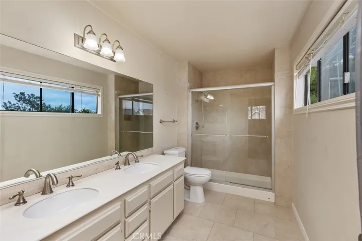 Spacious primary bathroom.
