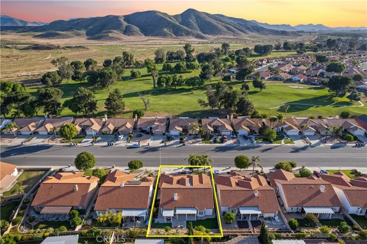 Aerial Rear View of Home & Golf Course