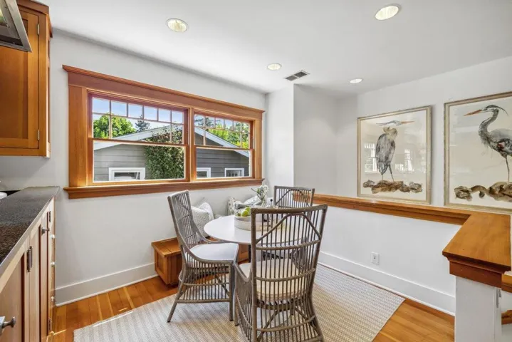 large breakfast nook with bench seat