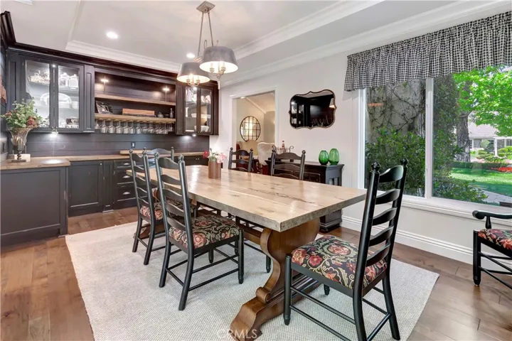 Oversized Formal Dining Room with Built-In Cabinetry

