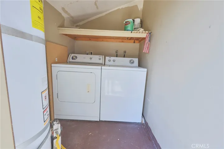 Laundry closet off the balcony