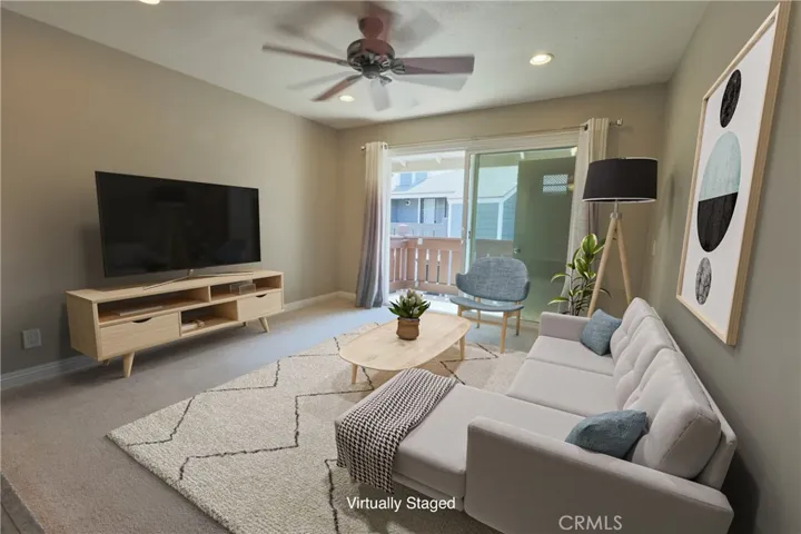 Virtually staged living room