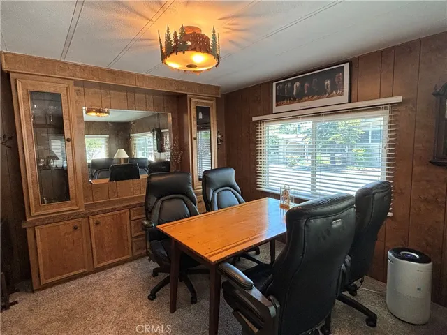 Dining area has a nice built-in
