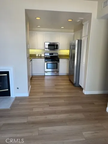 View into kitchen