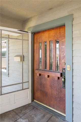 Large mahogany front door