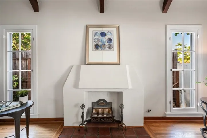 Original faux fireplace and "heater"
