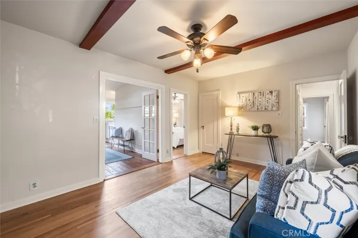 Den opens to an enclosed patio.