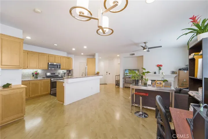 The open living space is filled with natural light.